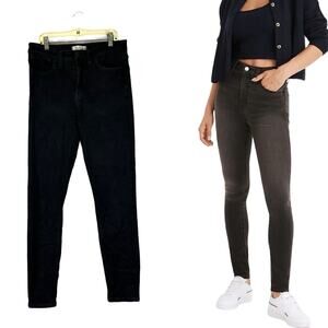 Madewell Roadtripper Skinny Jeans Women’s 28 Tall Black Denim Stretch 28x29 28 T